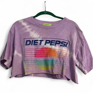 Forever 21 purple Diet Pepsi cropped T-shirt, size small